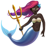 mermaid: dark skin tone