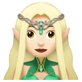 woman elf: light skin tone