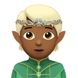 elf: medium-dark skin tone