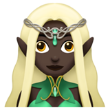 woman elf: dark skin tone