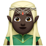 man elf: dark skin tone