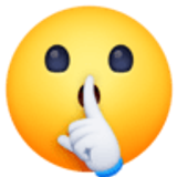 Shushing face - Facebook