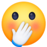 Face with hand over mouth - Facebook