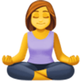 Woman in lotus position - Facebook
