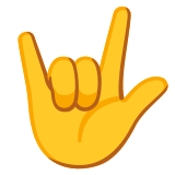 Love-you gesture - Noto Color Emoji
