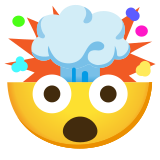 Exploding head - Noto Color Emoji
