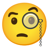Face with monocle - Noto Color Emoji