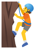 Person climbing - Noto Color Emoji