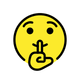 Shushing face - OpenMoji
