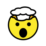 Exploding head - OpenMoji
