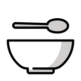 Bowl with spoon - OpenMoji