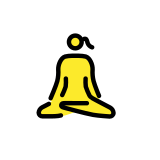 Woman in lotus position - OpenMoji
