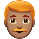 man: medium skin tone, red hair