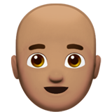 man: medium skin tone, bald