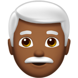 man: medium-dark skin tone, white hair