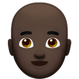 man: dark skin tone, bald