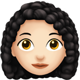 woman: light skin tone, curly hair
