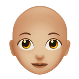 woman: medium-light skin tone, bald