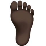 foot: dark skin tone