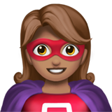 woman superhero: medium skin tone