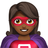 woman superhero: medium-dark skin tone