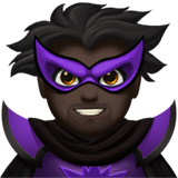 man supervillain: dark skin tone