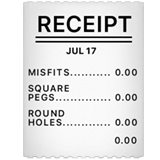 Sales receipt emoji