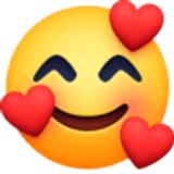 Smiling face with hearts - Facebook