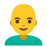 Man: bald - Noto Color Emoji