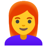 Woman: red hair - Noto Color Emoji