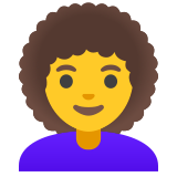 Woman: curly hair - Noto Color Emoji