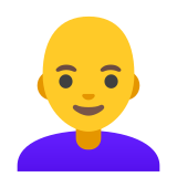 Woman: bald - Noto Color Emoji