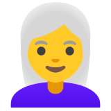 Woman: white hair - Noto Color Emoji