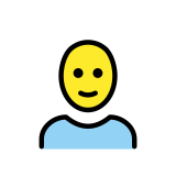 Man: bald - OpenMoji