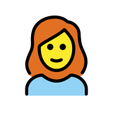 Woman: red hair - OpenMoji