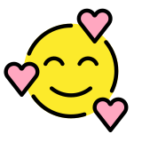 Smiling face with hearts - OpenMoji