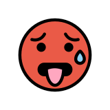 Hot face - OpenMoji