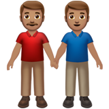 men holding hands: medium skin tone