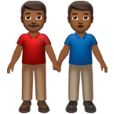 men holding hands: medium-dark skin tone