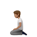 person kneeling: medium skin tone