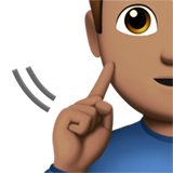 deaf man: medium skin tone