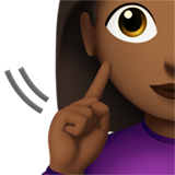deaf woman: medium-dark skin tone