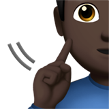 deaf man: dark skin tone