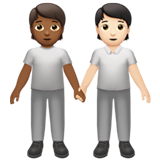 people holding hands: medium-dark skin tone, light skin tone