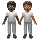 people holding hands: dark skin tone, medium-dark skin tone