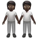 people holding hands: dark skin tone