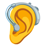 Ear with hearing aid - Noto Color Emoji