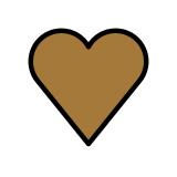 Brown heart - OpenMoji