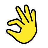 Pinching hand - OpenMoji