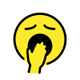 Yawning face - OpenMoji